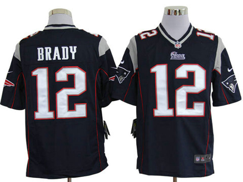 Blue Game NFL Jerseys New England Patriots 12 Tom Brady